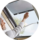 VELUX exterior anti heat blinds manual operation