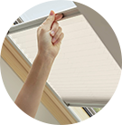 VELUX pleated blinds manual operation